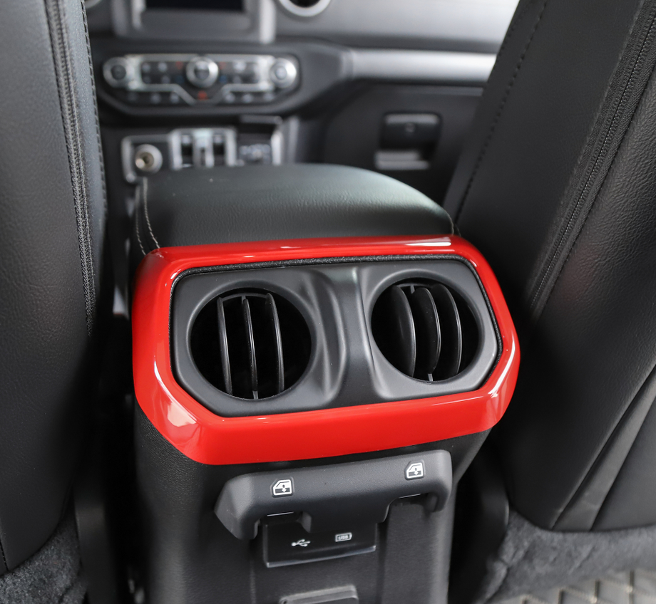 Interior Console Rear Air Vent Frame Cover Red For Jeep