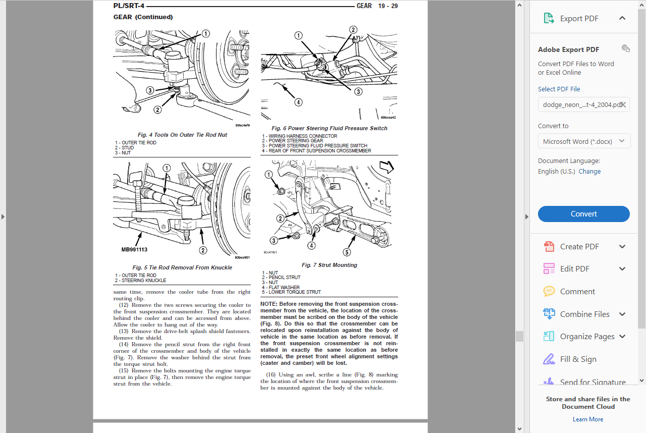 5 of 6 *WORKSHOP MANUAL SERVICE & REPAIR GUIDE for DODGE NEON 1994-2004  +WIRING