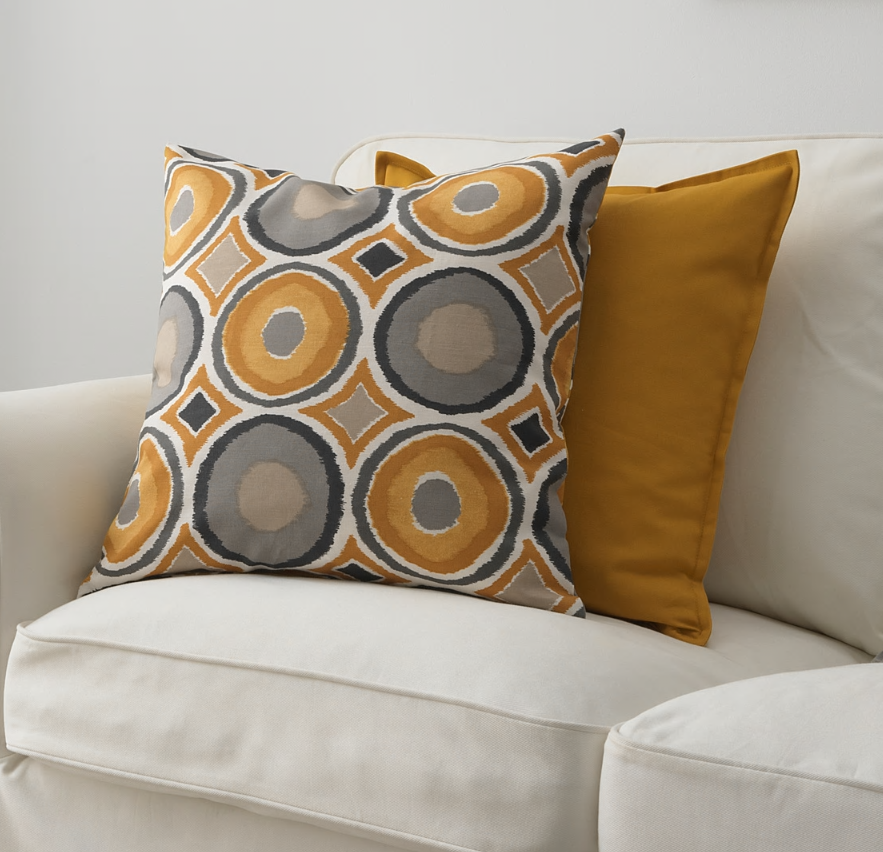 Ikea Ps 2014 Cushion Pillow Cover Ramie 20x20 Geometrical Abstract