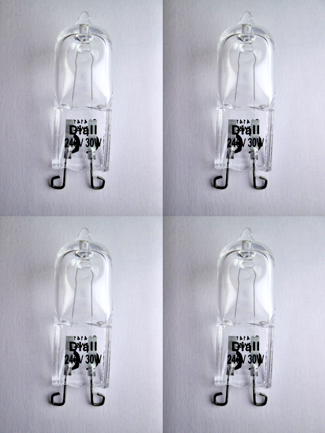 G9 Diall 4x 19W30W46W Halogen Clear Capsule Light Bulbs Dimmable Lumens 240V UK.