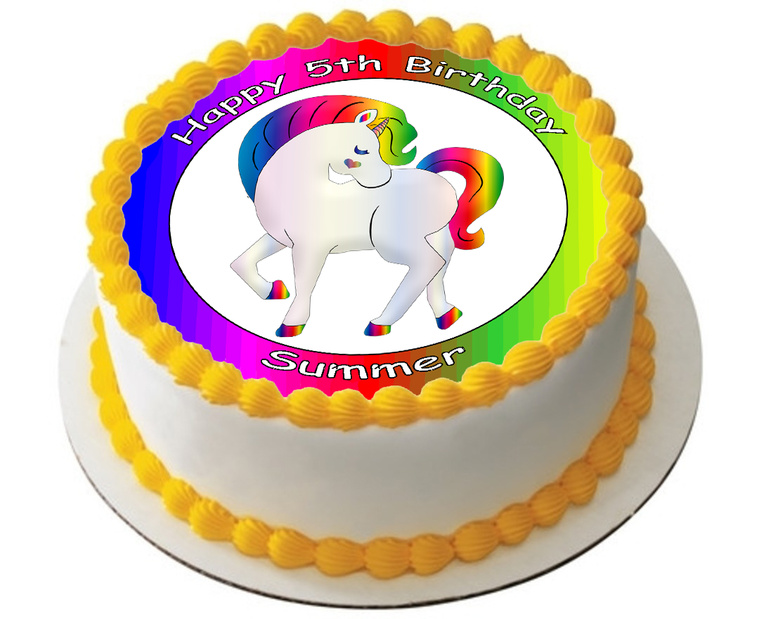 Maison Et Jardin Figurines De Gateau Ardent Nl 7 5 Licorne Rainbows Comestible Personnalise Cake Topper