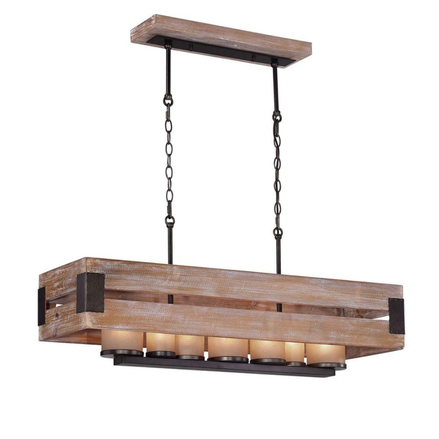 Unique Bronze Finish Rustic Look Fixture Light Game Room