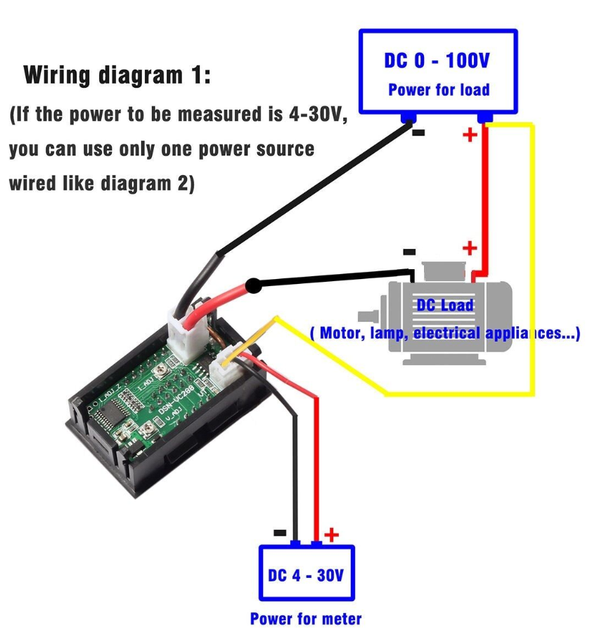 Mini Dc 100v 10a Digital Voltmeter Ammeter Car Led Display Panel Amp Volt Tester 6 64 Picclick
