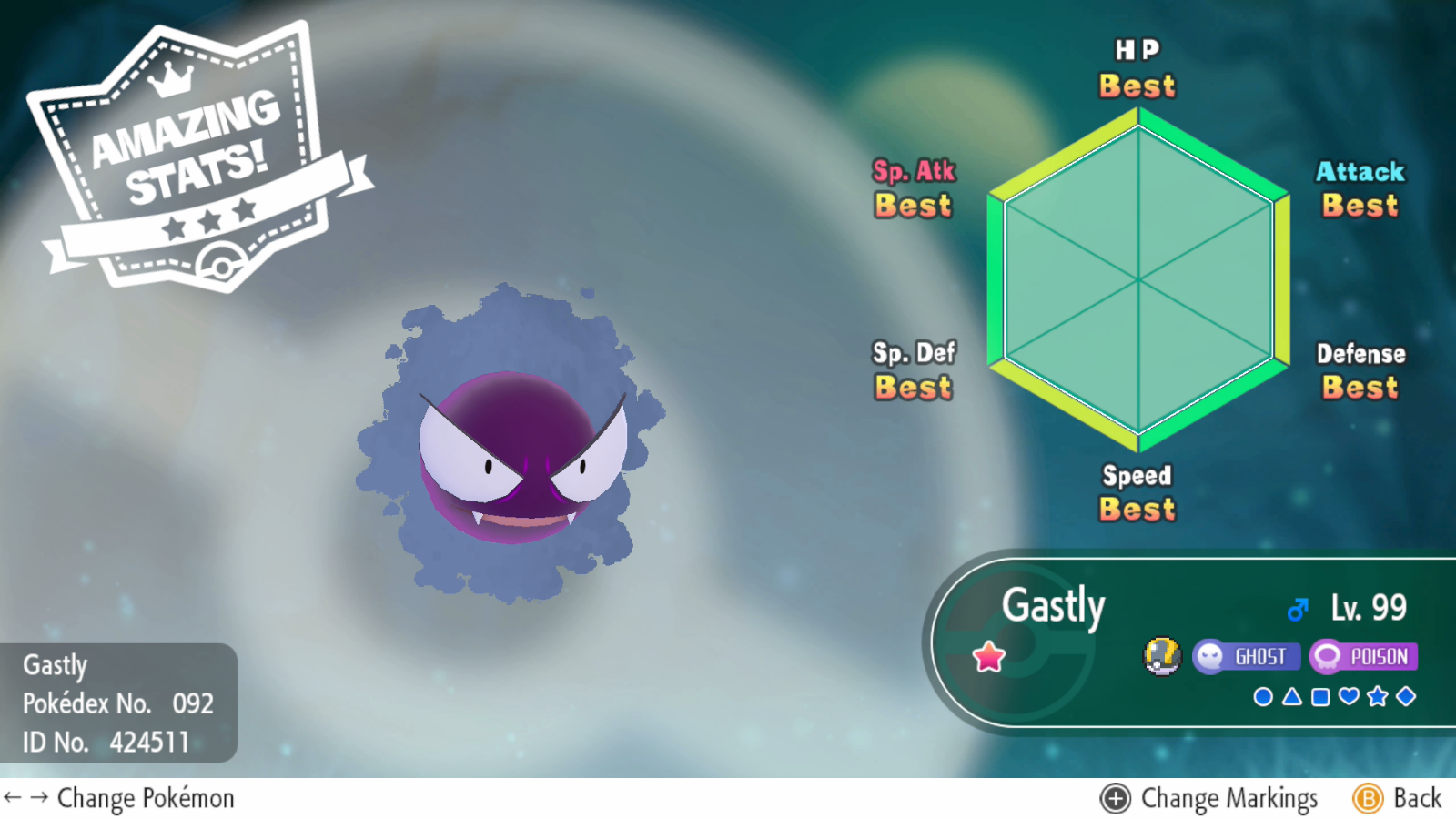 Pokemon Lets Go Shiny Haunter Max 6iv Av Fast Delivery