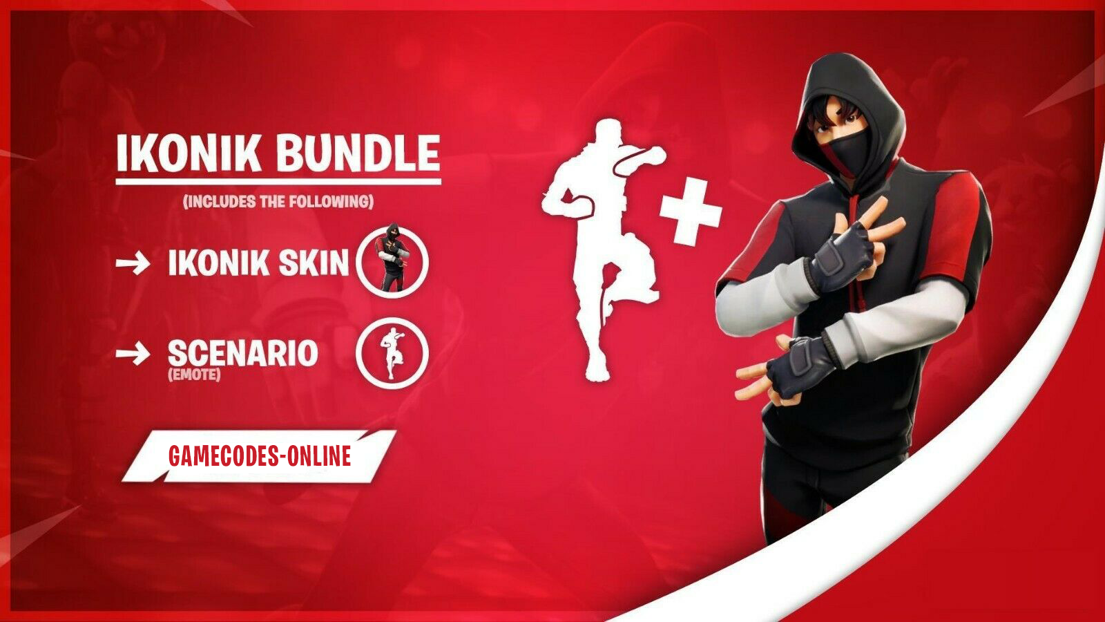 Fortnite Ikonik Skin Scenario Emote Pc Xbox Ps4 Switch Mobile Fast Delivery - 
