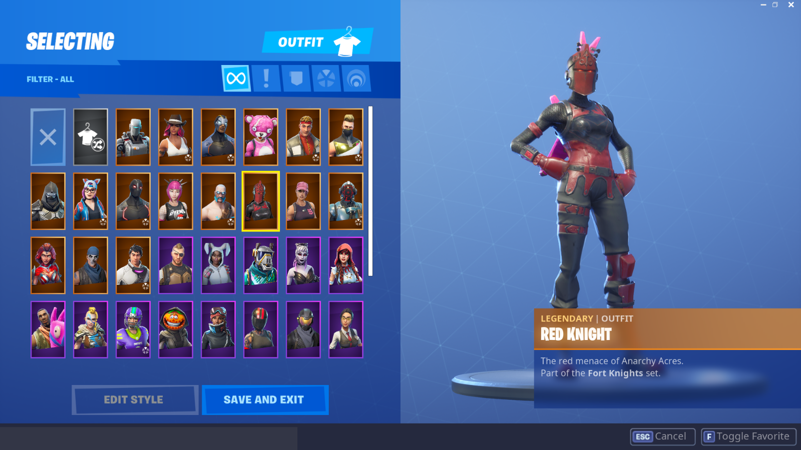 fortnite account 41 skils 1530 v bucks red knight power chord football 4 4 di 12 - fortnite v bucks account