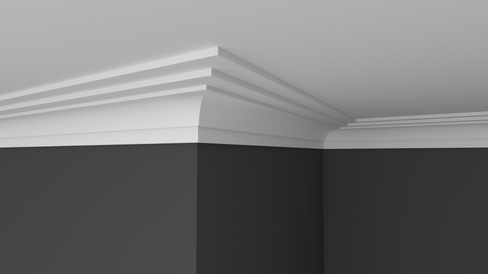 Art Deco Cove Step Plaster Cornice Coving 2 Sizes Cd009