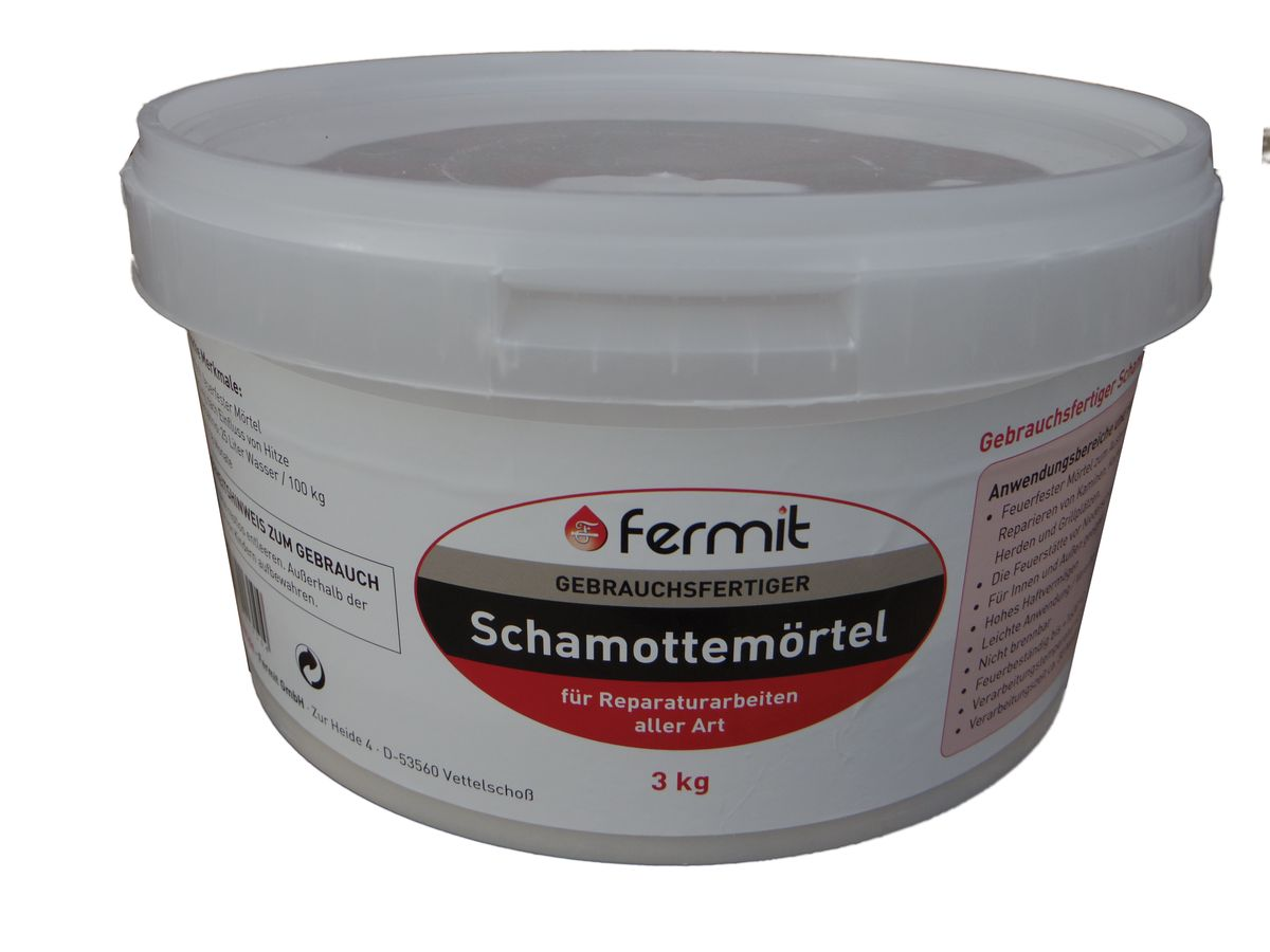 Fermit Schamottmörtel 3 Kg Feuerfest Schamott Mörtel 1600 C