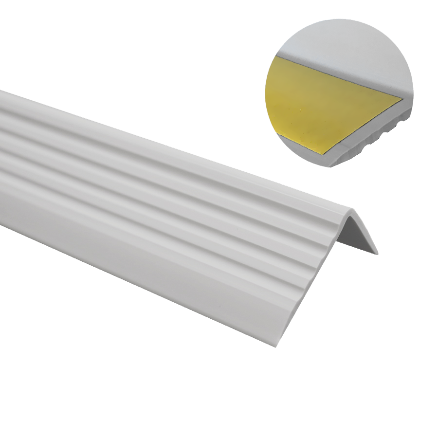 0,90m Grau PVC Treppenkantenprofil Selbstklebend Winkelprofil Anti-Rutsch Treppenkante 50x40mm