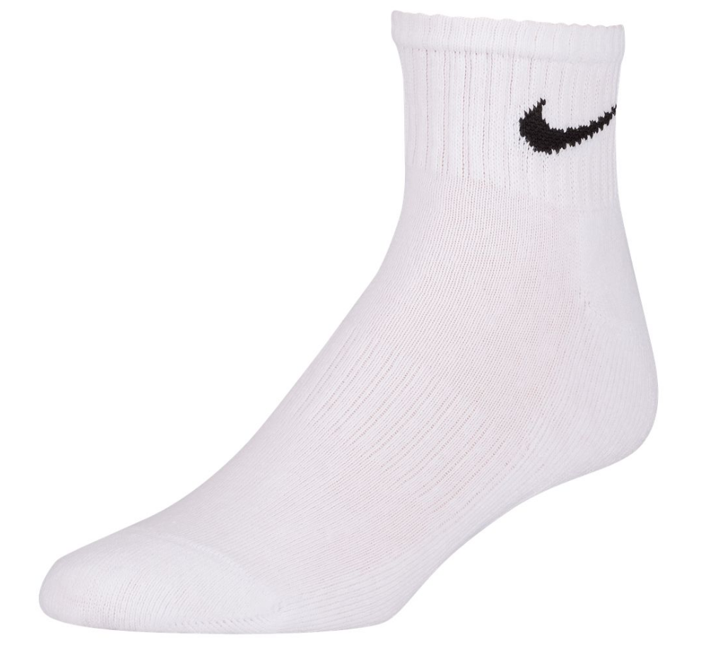 Nike mens socks cotton quarter 6 pairs