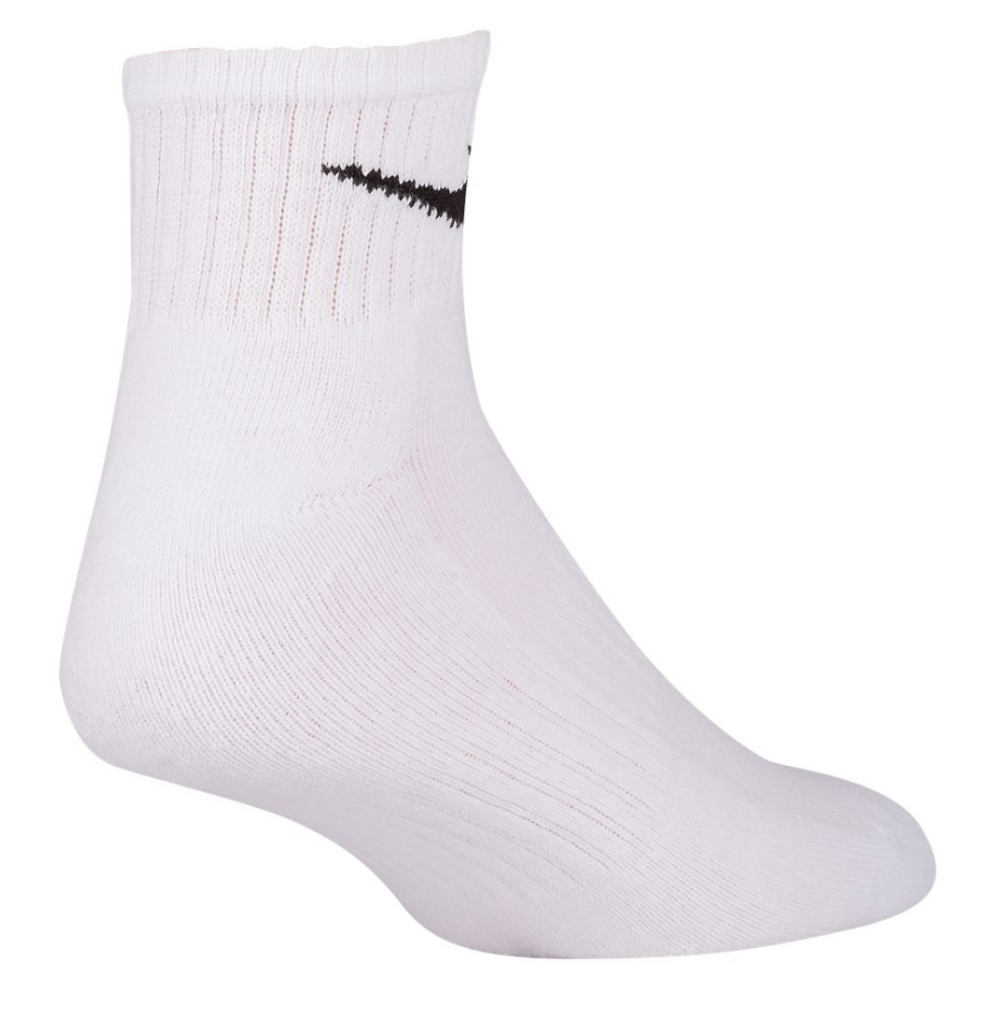 Nike mens socks cotton quarter 6 pairs
