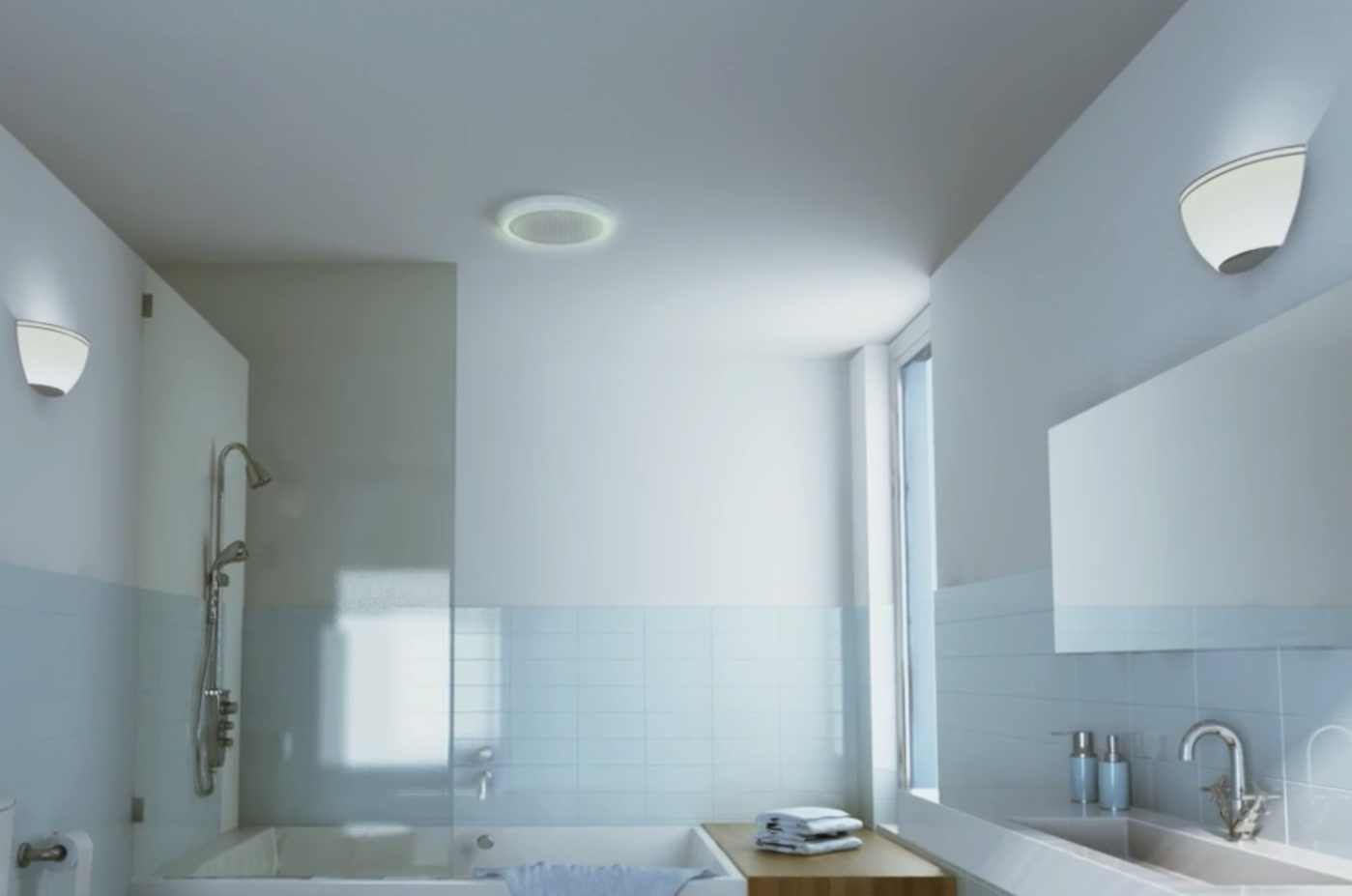 Bluetooth Speaker Bath Fan Led Light Exhaust Ventilation 100