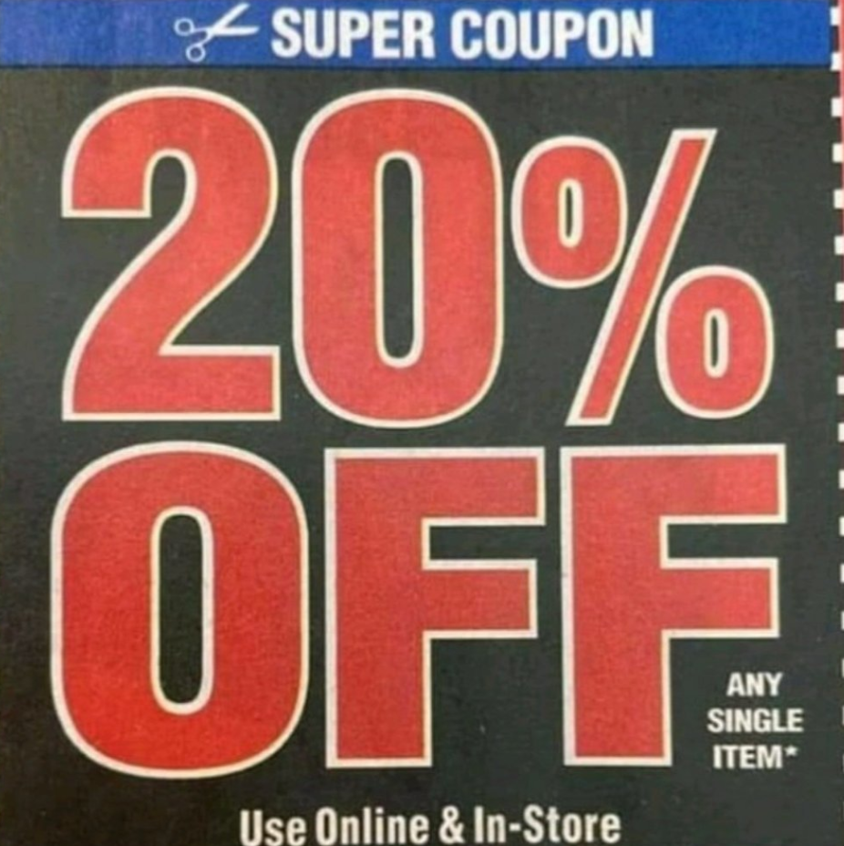 Harbor Freight Tools Coupon Off Any Single Item Exp 2 05 21 Read Description 1 98 Picclick