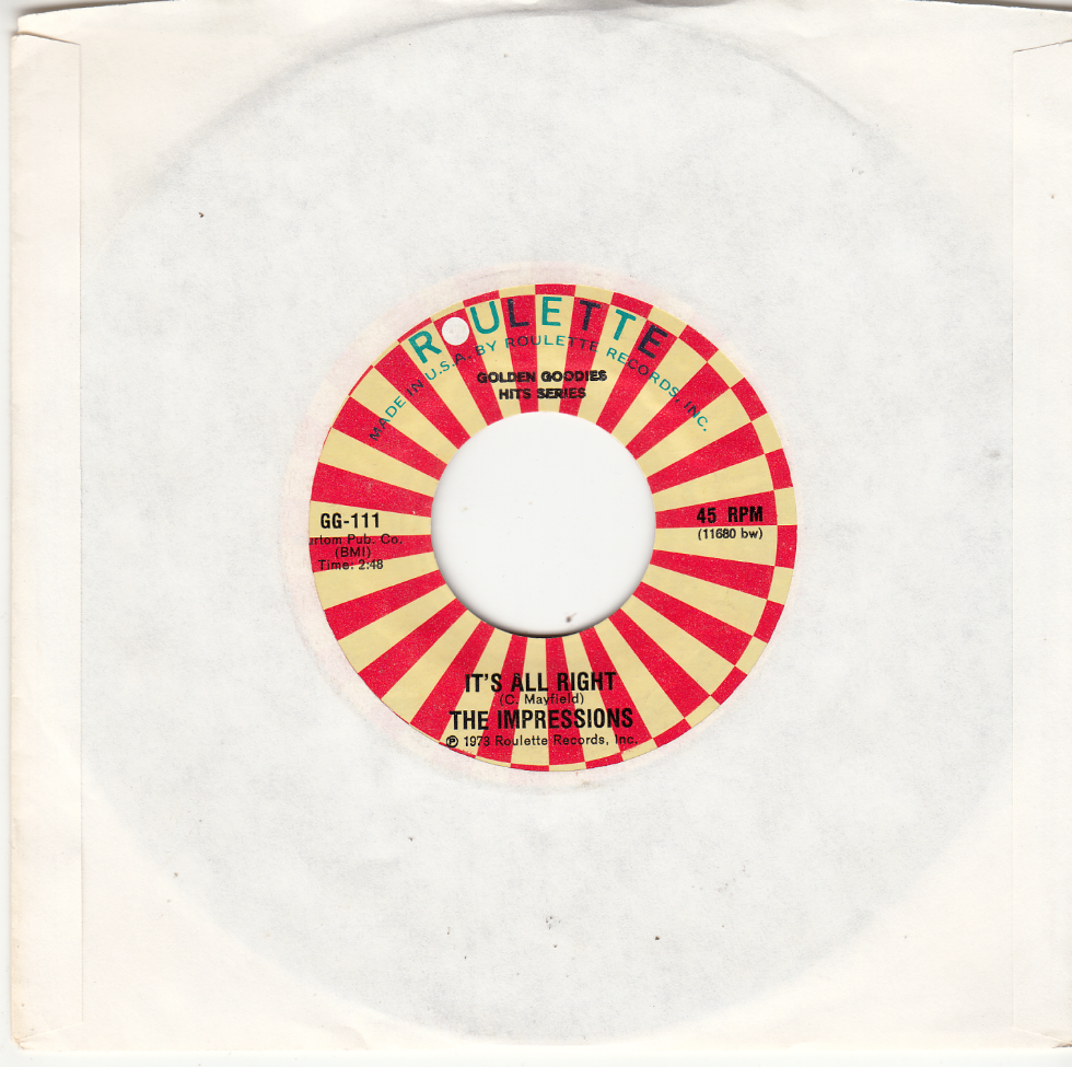 The Impressions Gypsy Woman It S All Right Mint Reissue 45 Unplayed New 6 99 Picclick