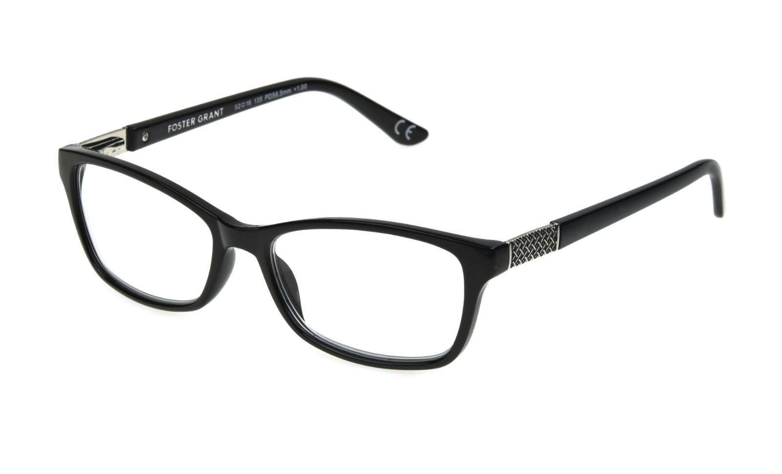Foster Grant Women S Jules Reading Glasses Gloss Black Cat Eye New Super Sale 10 96 Picclick