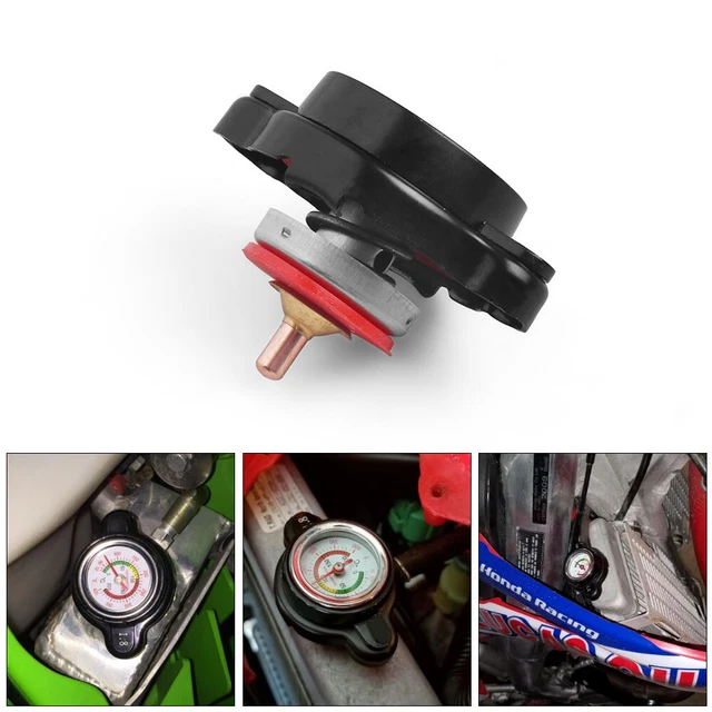 High Pressure Radiator Cap w/Temp Gauge 1.8 Bar For Kawasaki Kx 65 80 85 100