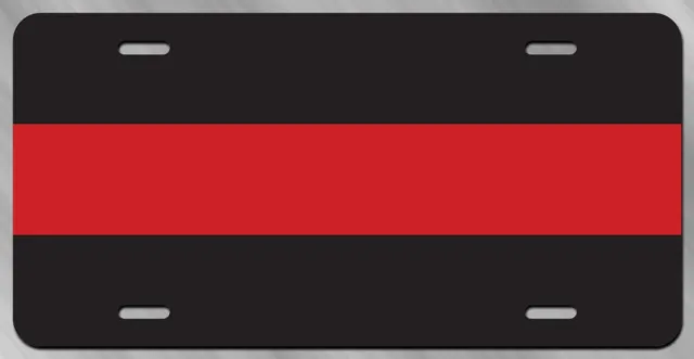 Thin Red Line Firefighters License Plate Tag Vanity Novelty Metal Car Truck