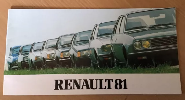 RENAULT RANGE 1981 UK Mkt Small Brochure - 4 5 14 18 20 30 Fuego 9Cwt Van