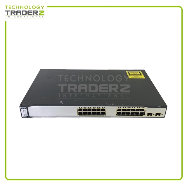 WS-C3750-24TS-S V10 CISCO Catalyst 3750 24 Port Dual SFP+ Éthernet ...