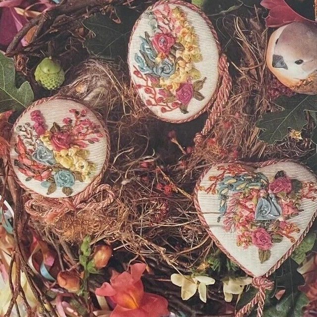 3 broche bordado cinta de seda Judith Baker Montano edredones patrón de recursos