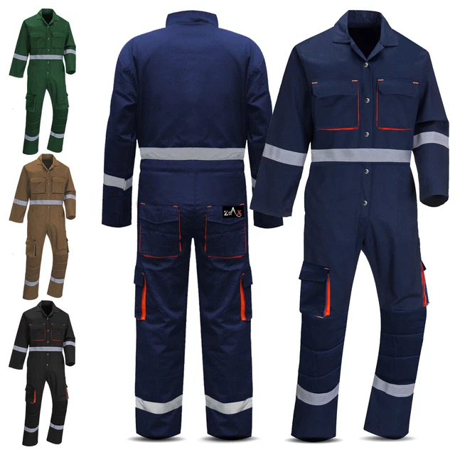 ADULTS PRO COVERALL Overall Boiler Suit Tuff Workwear Boilersuit Mens - View #3