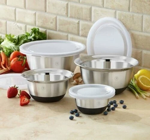 Tazones para mezclar Royal Prestige de 4 piezas Base y cubierta de silicio