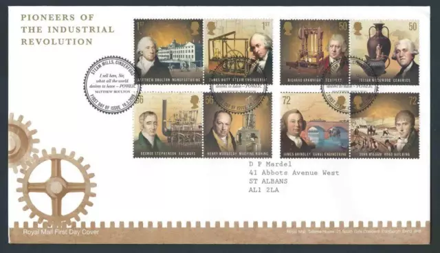 29159) UK - Great Britain 2009 FDC Pioneers of The Industrial Rev