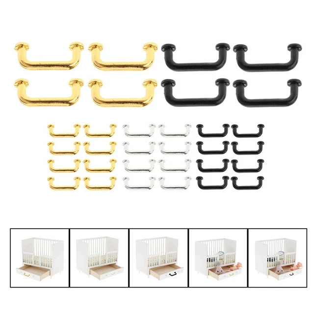 1Set 1:12 Dollhouse Door Handle Cabinet Handle Furniture Cabinet Closet DecorToy