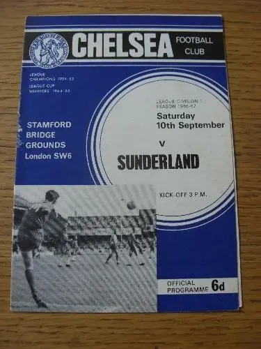 10/09/1966 Chelsea v Sunderland  . No obvious faults, unless description previou