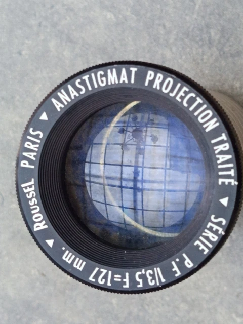 Ancien Objectif Projecteur Cinéma H.Roussel KYLUX