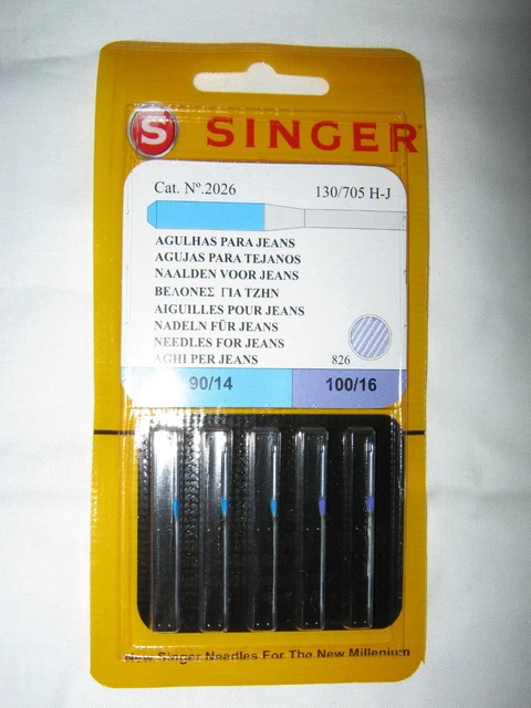20 Aghi Per Macchina Da Cucire Singer 2020 - Spessore 90/14 Per Cotone E Sintetici - Foto 2