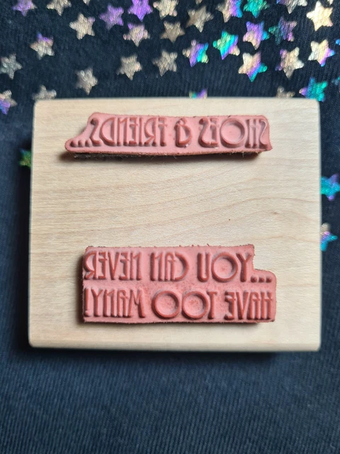 Craft Stamp Block Shoes Friends Sentiment 5.7 x 5.7 cm Card Making Scrapbook 2