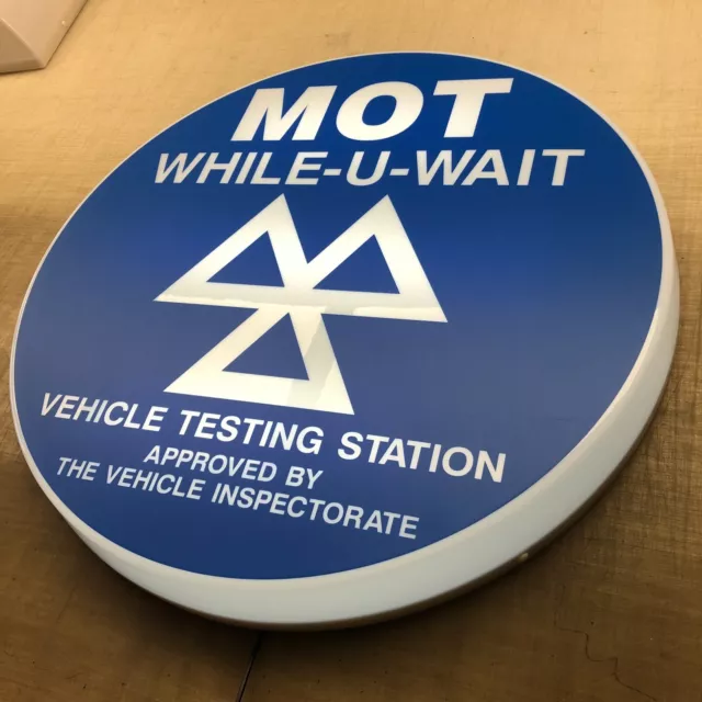 MOT TESTING STATION illuminated wall sign led light box Pub sign man cave decor