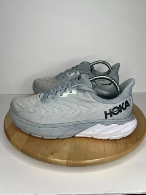 HOKA ONE ONE Arahi 6 Plein Air Blue Fog White Running Shoes Women's ...