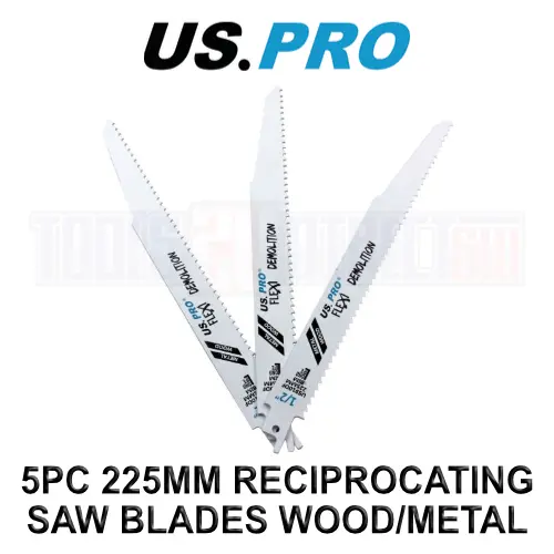 US PRO Tools 5 X 225MM Reciprocating Saw Blade For Wood/Metal US910DF 9167