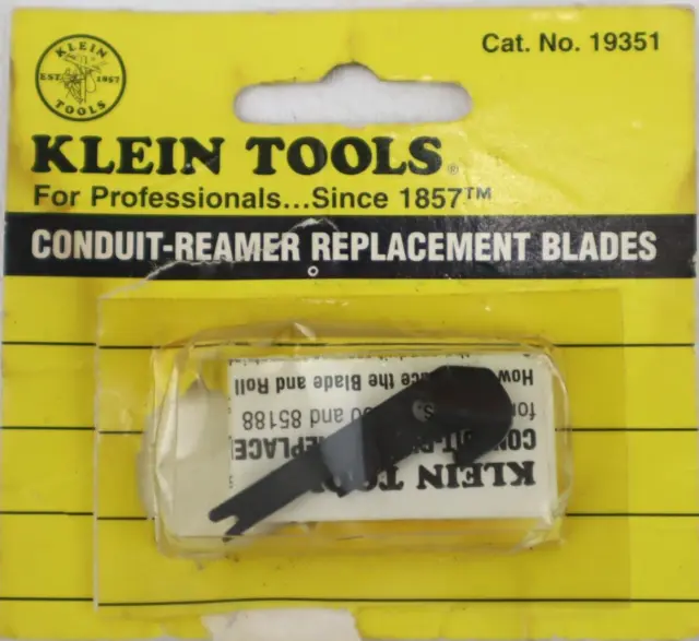 Klein Tools 19351 Conduit-Reamer Replacement Blade Open Box Never Used
