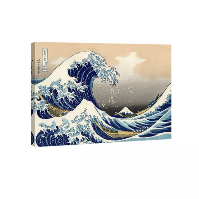 Canvas Print Wall Art Great Wave Kanagawa Katsushika Hokusai Painting Sea Small