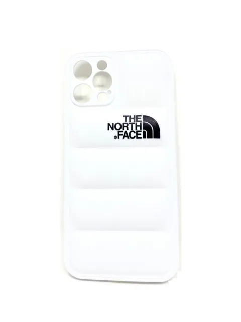 Cover Iphone 12 Pro "The North Face" Puffer Piumino Bianco Silicone Case