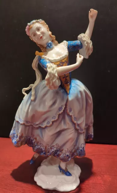 Rosenthal Porcelain Figurine "Dancing Lady", Hand Painted And Signed