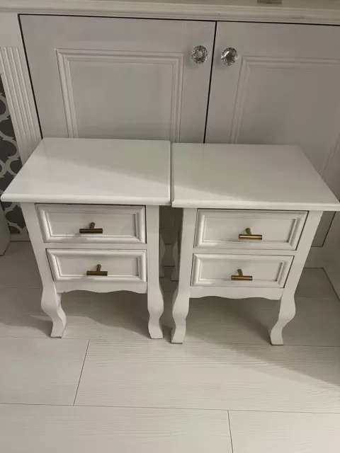 Wooden bedside cabinets x 2