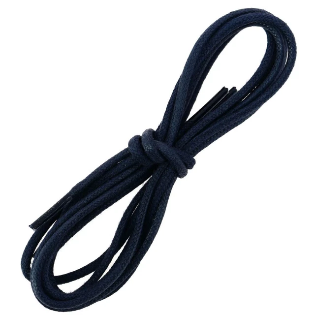 Les Lacets Français. Lacets ronds et épais. 3mm, Coton. Bleu Marine - La Navale.