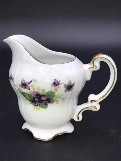 Vintage Purple Violets Creamer Marked NW-L 30 Sweet Violet Gorgeous EUC
