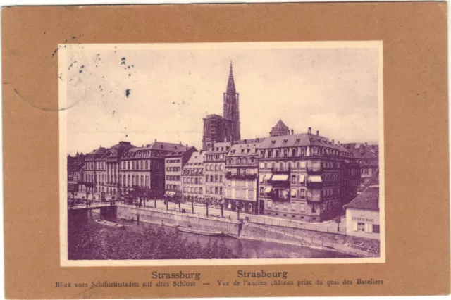 Estrasburgo - Vista De el Antiguo Castillo Desde Del Muelle De Barqueros (H9843)