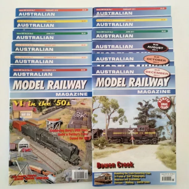 Australian Model Railway Magazine Mixed Bundle Lot of 12 Editions 2010 and 2011