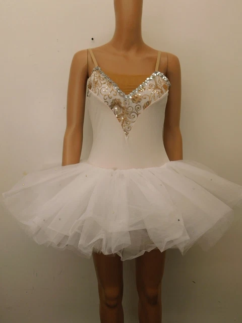 Dance  Costume Unbranded Unbranded SnowQueen Tutu Ballet MA Adult White Tutu YAG