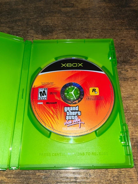 GRAND THEFT AUTO Vice City Microsoft Xbox 2003 disque poli uniquement