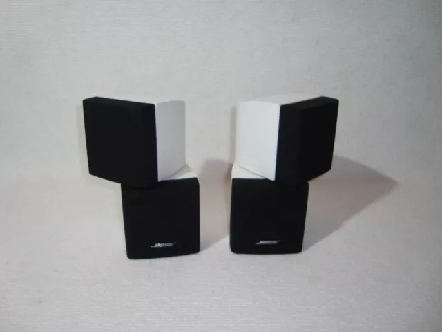 2x Bose Doppelcube Haut-Parleur Blanc-Noir Lifestyle, Acoustimass Haut État