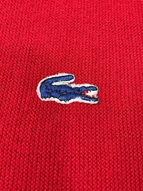 VINTAGE 80S 90S Izod X Lacoste Cardigan Sweater Red Men's Size Large ...