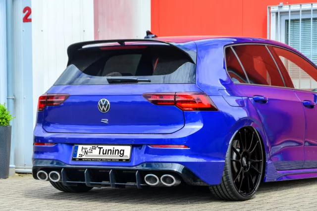 Gefräßter Heckansatz Diffusor Flaps aus ABS passend für Volkswagen VW Golf 8 R