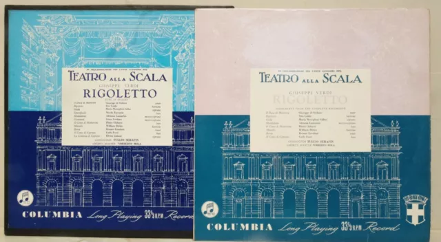 Rigoletto Tullio Serafin,  Columbia 33CXS 1324 3LP Bx St.+ 33CX 1582 Highlights;